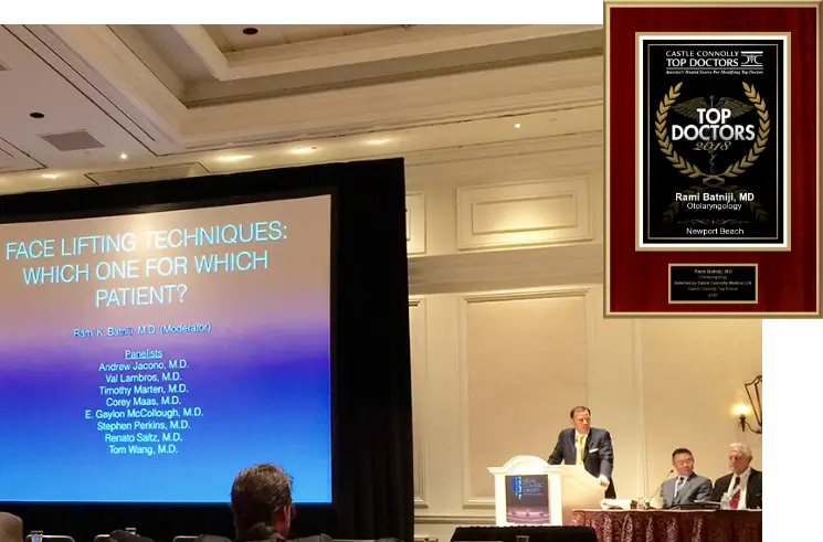 Group 333 (1) Dr. Batniji lecturing at the annual Vegas Cosmetic Surgery Meeting on Rhinoplasty and Facelift.